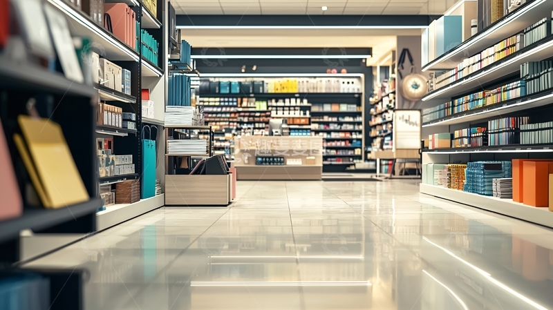 高清大图下载【趣麦麦图】现代化商店货架商品陈列