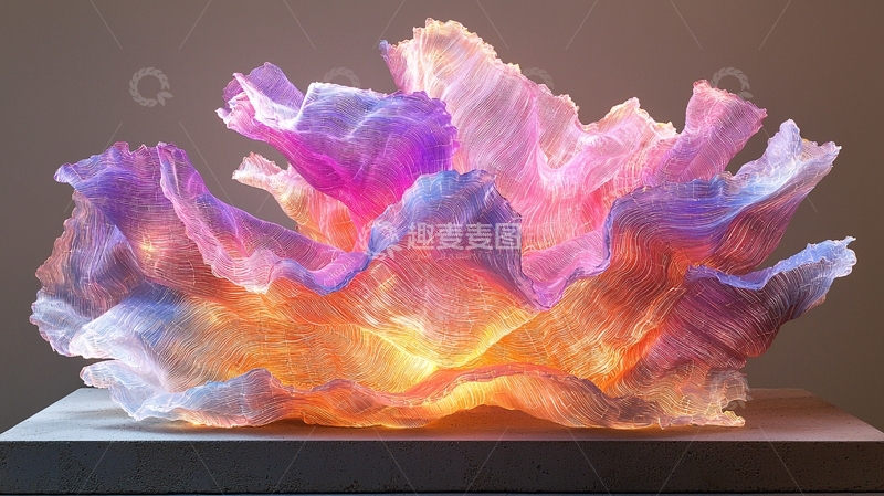 高清大图下载【趣麦麦图】彩色薄纱灯饰