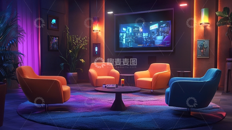 高清大图下载【趣麦麦图】现代简约客厅