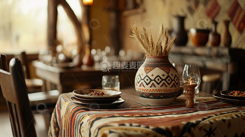 高清大图下载【趣麦麦图】乡村田园风格餐桌摆设