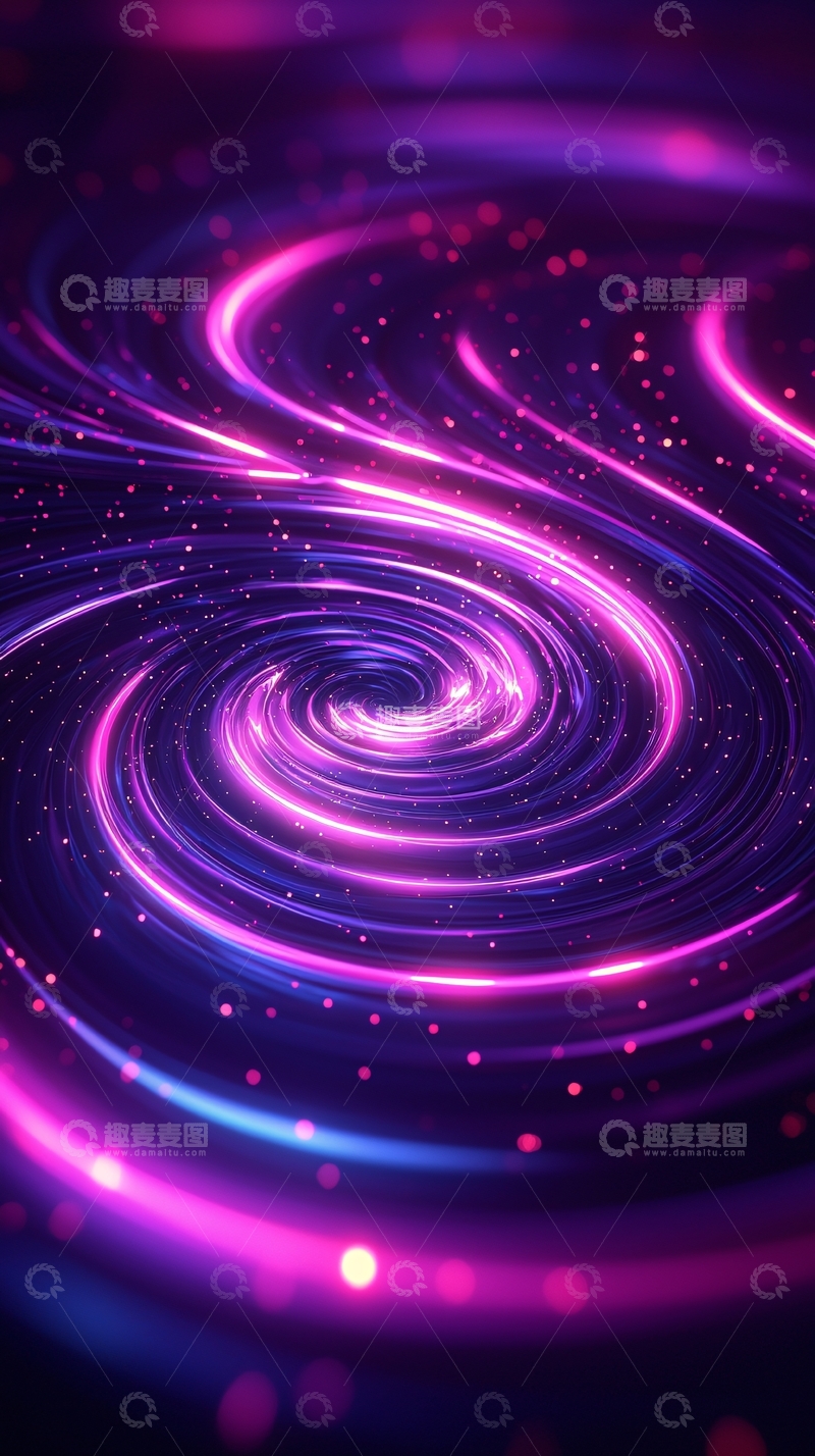 高清大图下载【趣麦麦图】紫色漩涡光线流动