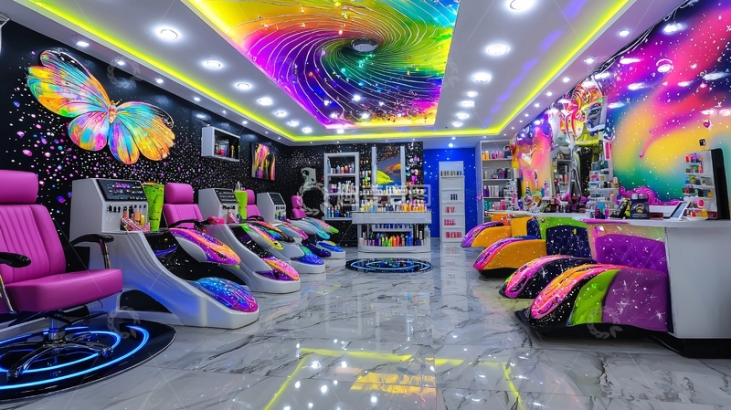 高清大图下载【趣麦麦图】梦幻多彩美甲店