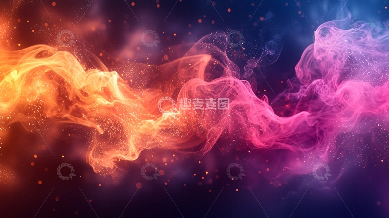 高清大图下载【趣麦麦图】抽象彩色粒子流动