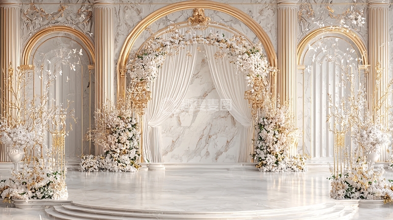 高清大图下载【趣麦麦图】奢华欧式婚礼背景