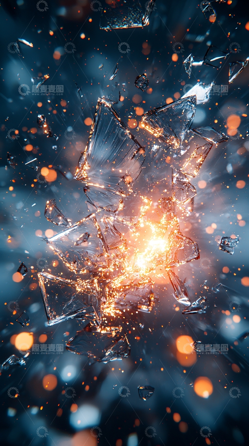 高清大图下载【趣麦麦图】破碎玻璃