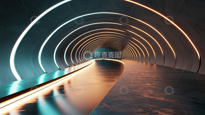 高清大图下载【趣麦麦图】未来科技感隧道