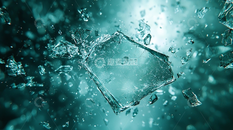 高清大图下载【趣麦麦图】水下冰块特写