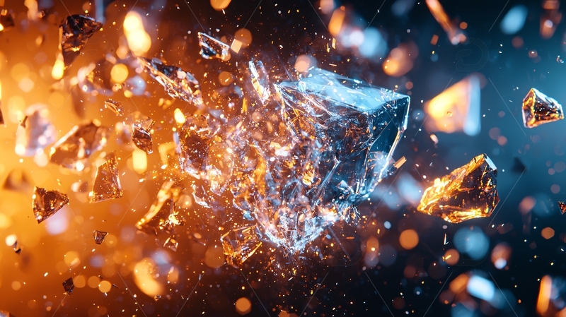 高清大图下载【趣麦麦图】冰块爆裂瞬间