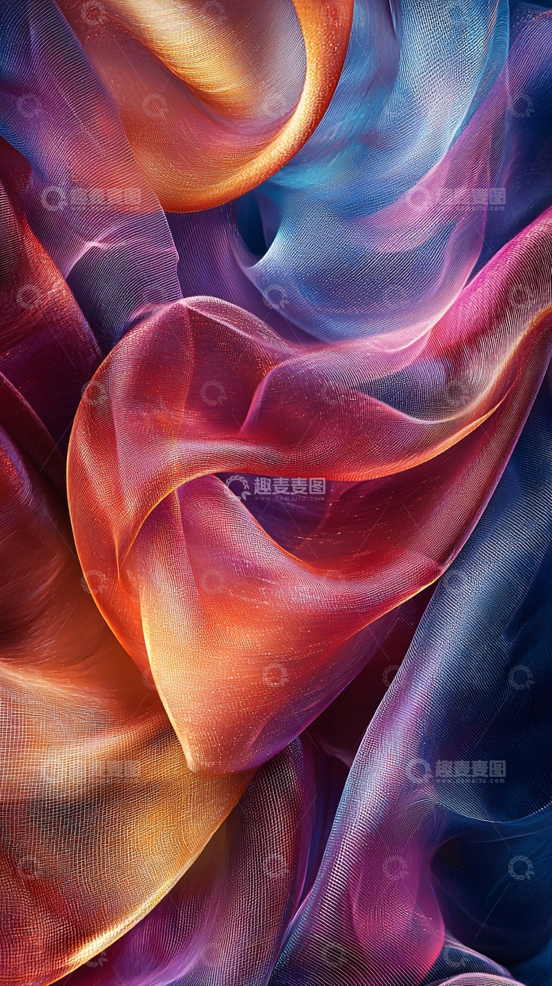 高清大图下载【趣麦麦图】抽象色彩流体渐变质感