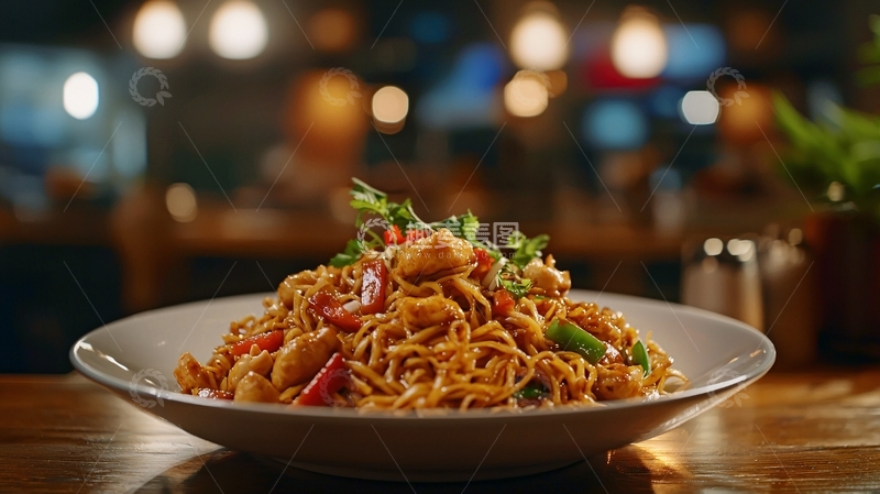 高清大图下载【趣麦麦图】美味酱汁炒面