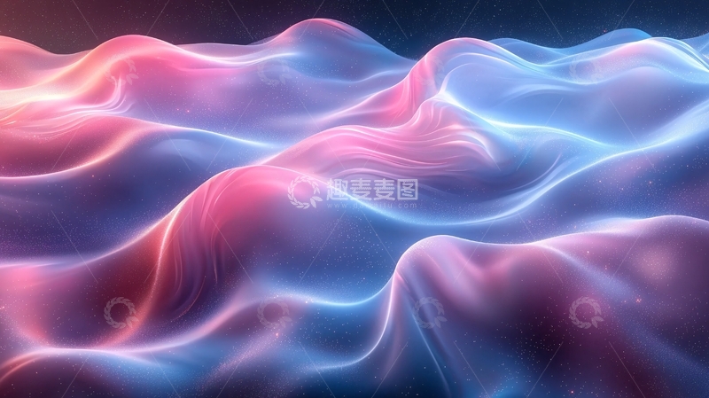 高清大图下载【趣麦麦图】梦幻霓虹光效丝绸质感