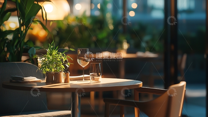 高清大图下载【趣麦麦图】餐厅夜景