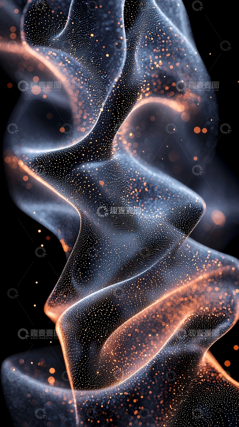 高清大图下载【趣麦麦图】流动的光粒子