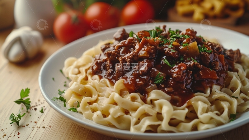 高清大图下载【趣麦麦图】美味肉酱意面