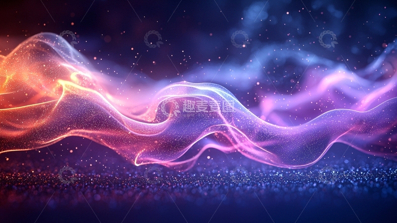 高清大图下载【趣麦麦图】流动的彩色光线背景
