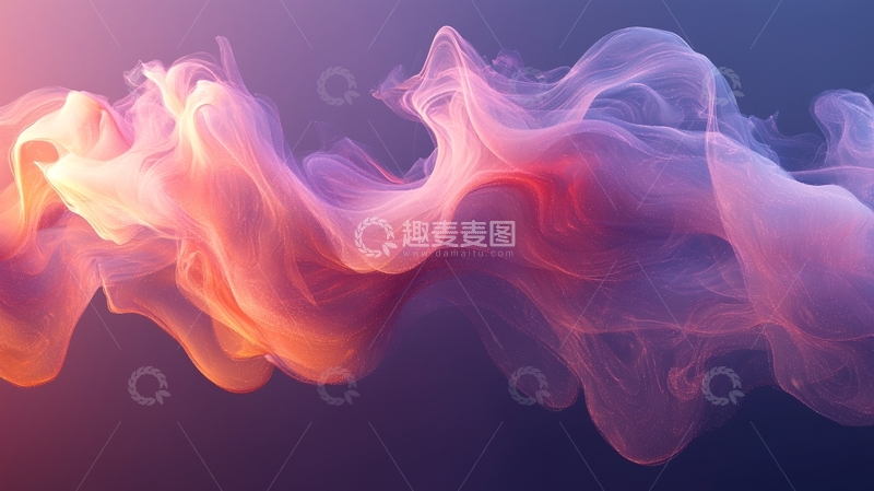 高清大图下载【趣麦麦图】粉紫色的烟雾抽象背景