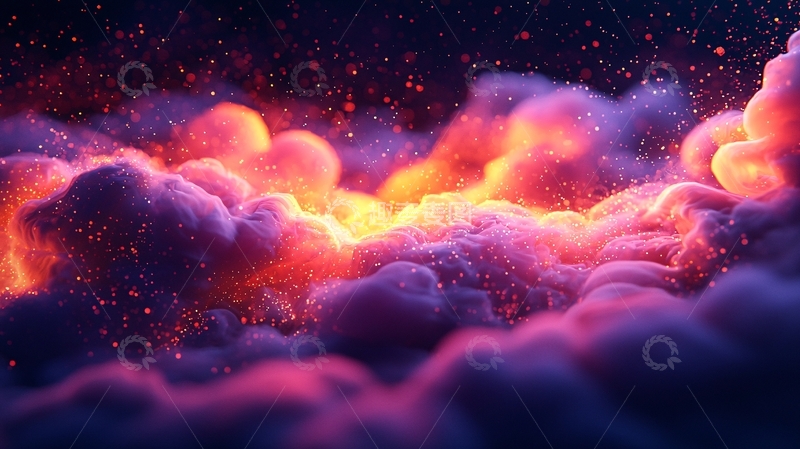 高清大图下载【趣麦麦图】绚丽云彩星光背景