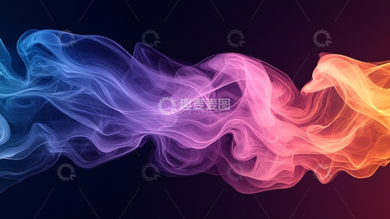 高清大图下载【趣麦麦图】彩色烟雾抽象背景