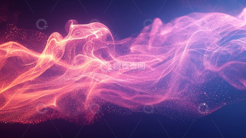 高清大图下载【趣麦麦图】粉色梦幻烟雾