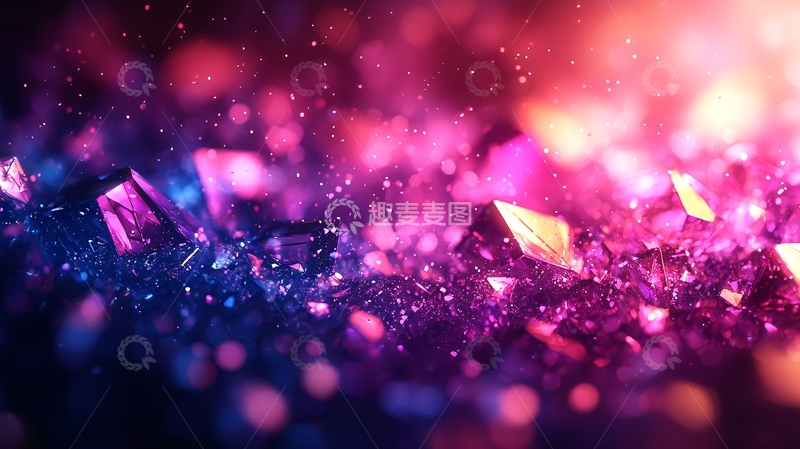 高清大图下载【趣麦麦图】炫彩水晶碎片