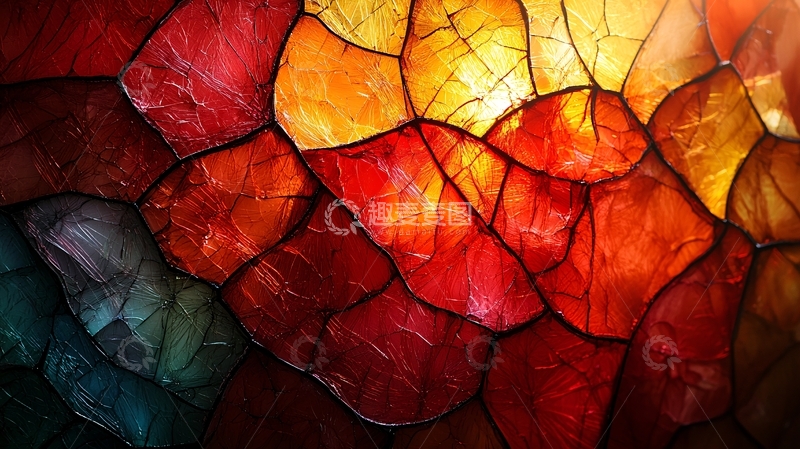 高清大图下载【趣麦麦图】彩色玻璃碎片马赛克图案