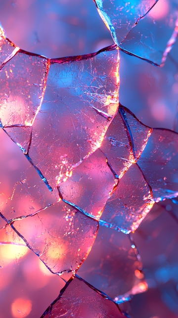 破碎的彩色玻璃碎片