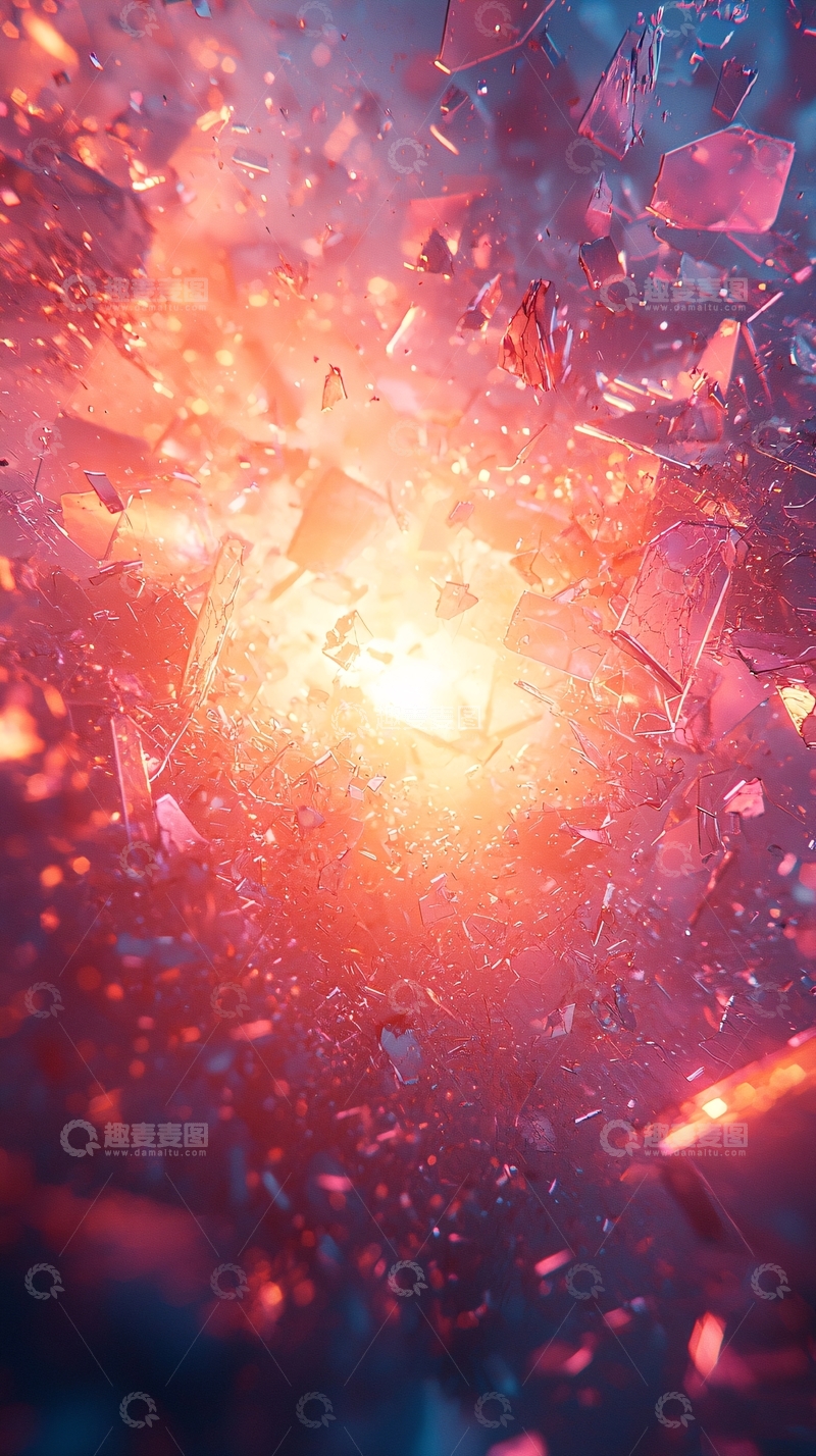 高清大图下载【趣麦麦图】爆炸碎片四散
