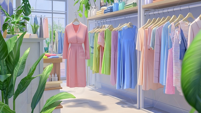 高清大图下载【趣麦麦图】清新文艺服装店