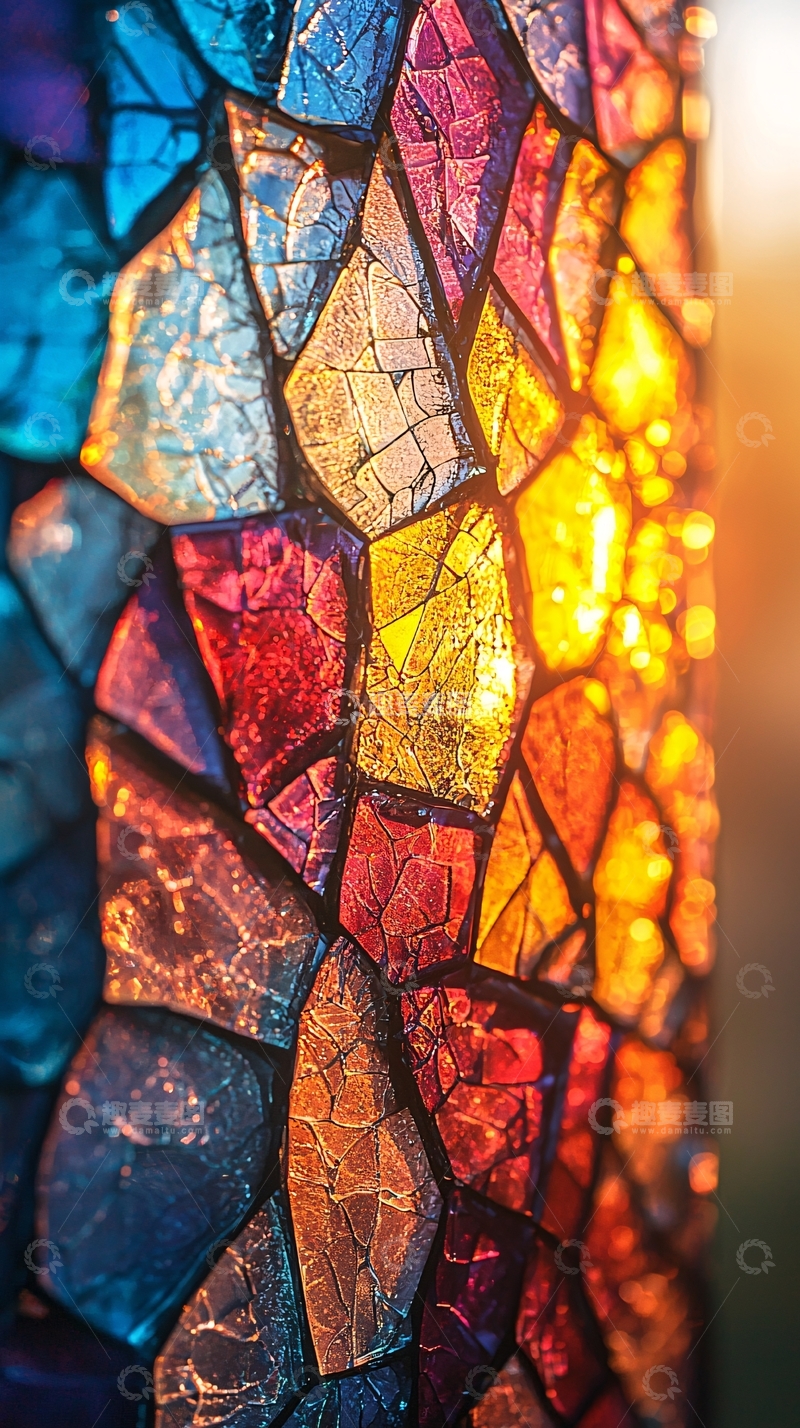 高清大图下载【趣麦麦图】彩色玻璃碎片