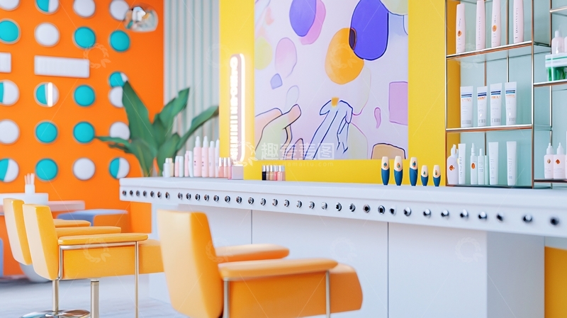 高清大图下载【趣麦麦图】明亮活泼美发沙龙