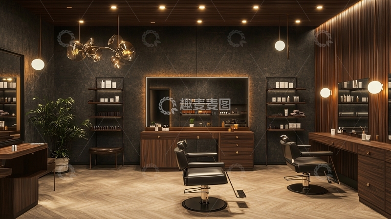 高清大图下载【趣麦麦图】高端男士理发店