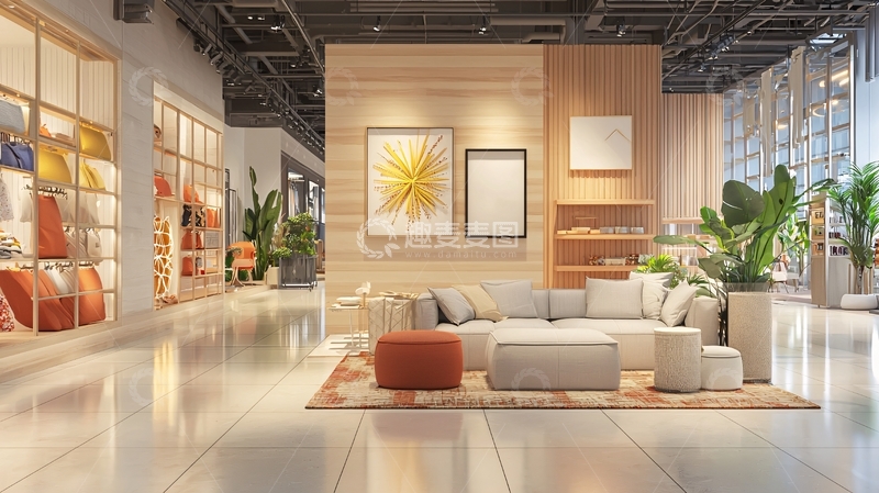 高清大图下载【趣麦麦图】现代简约家居商场
