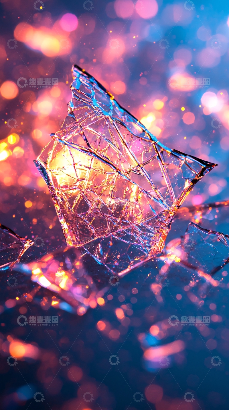高清大图下载【趣麦麦图】破碎的玻璃碎片