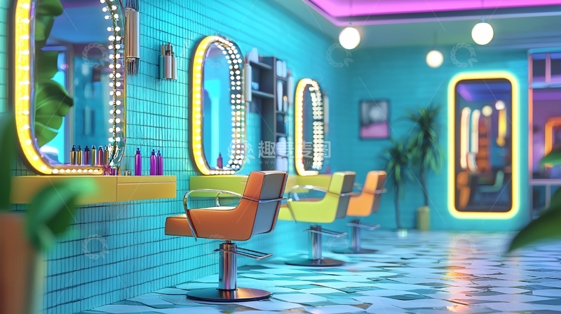 高清大图下载【趣麦麦图】复古美发沙龙