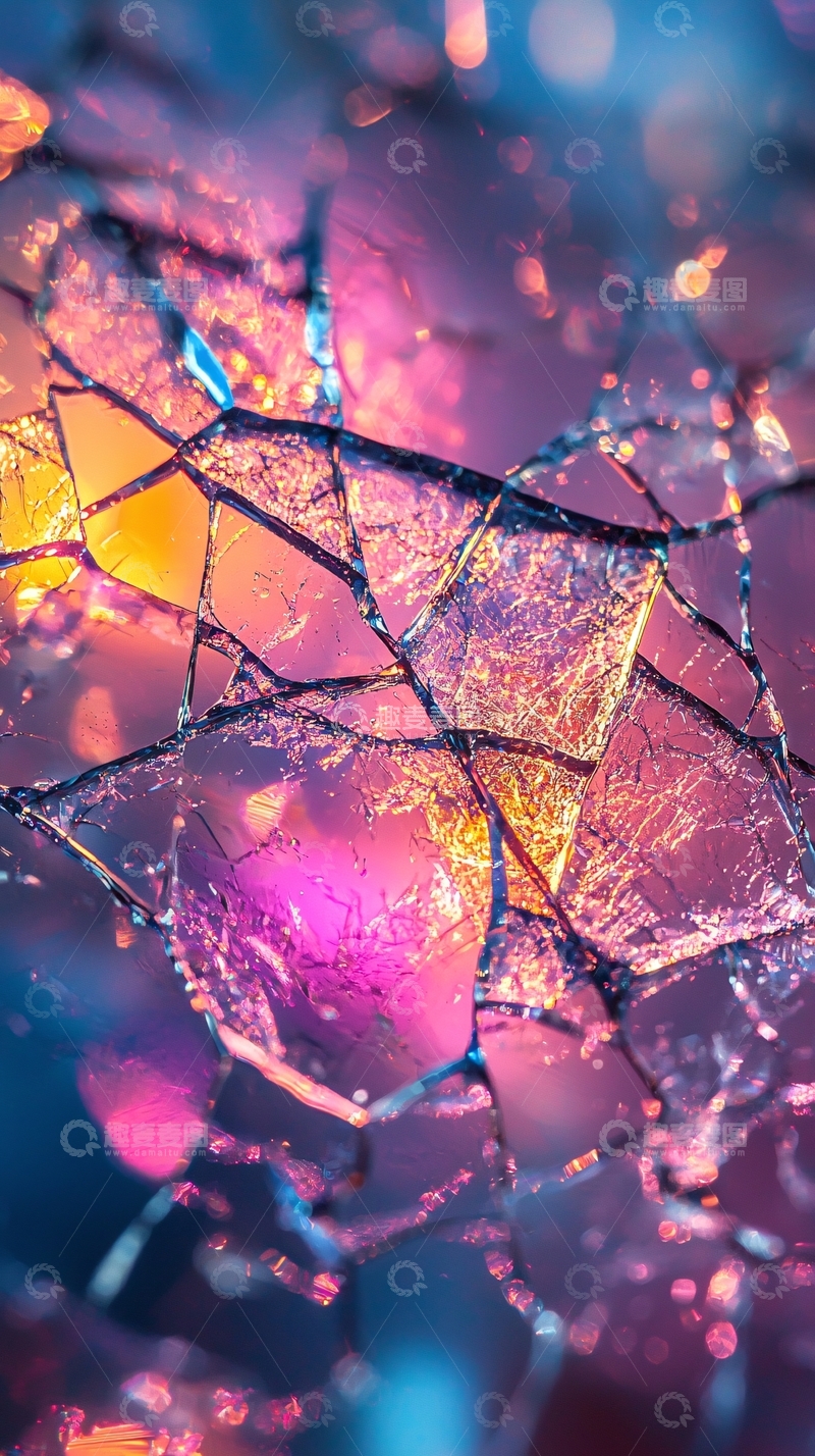 高清大图下载【趣麦麦图】碎裂的彩色玻璃