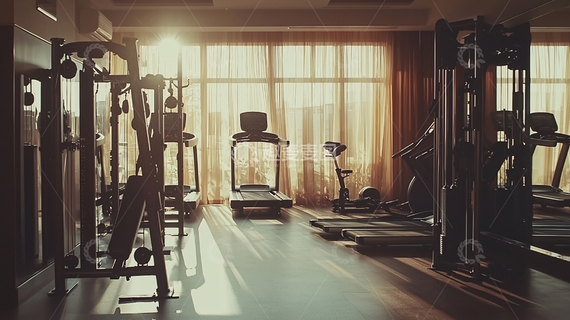 高清大图下载【趣麦麦图】阳光洒进健身房