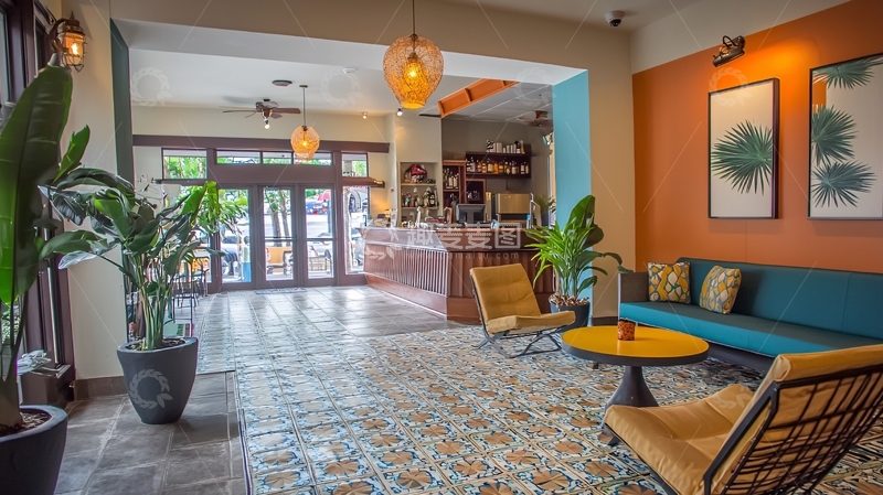 高清大图下载【趣麦麦图】酒店大堂明亮舒适