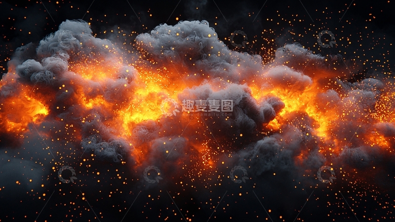 高清大图下载【趣麦麦图】火焰爆炸