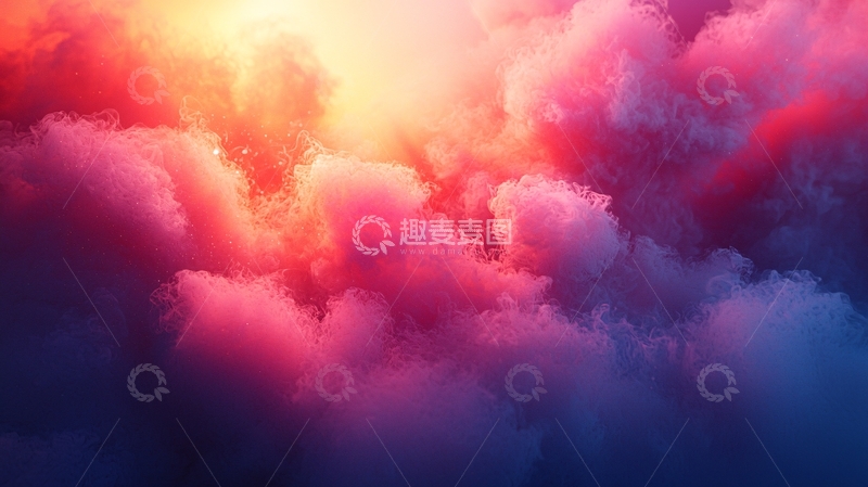 高清大图下载【趣麦麦图】绚丽的彩色云朵