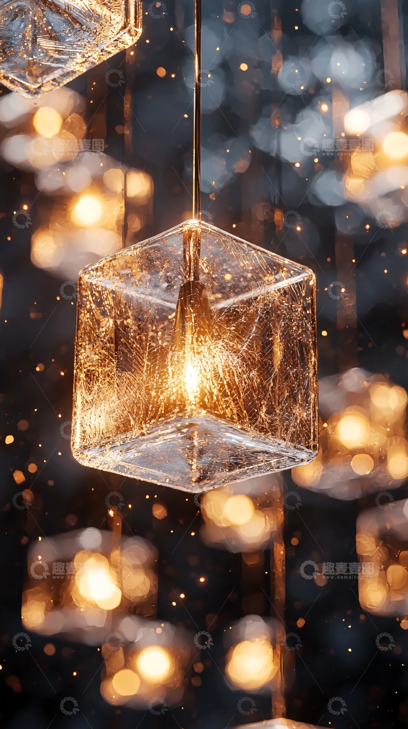 高清大图下载【趣麦麦图】水晶立方体灯具