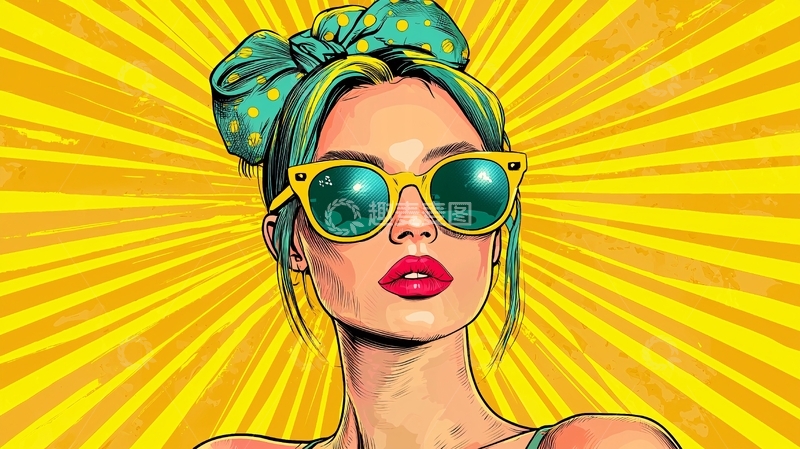 高清大图下载【趣麦麦图】复古时尚女郎