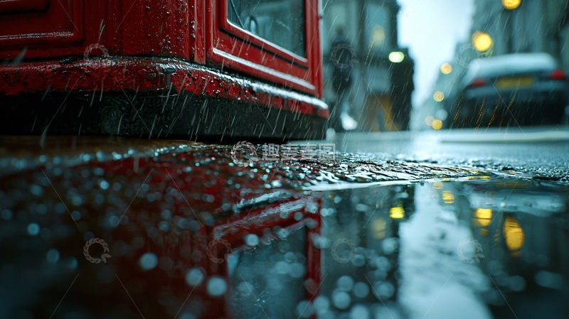 高清大图下载【趣麦麦图】雨中红色邮箱