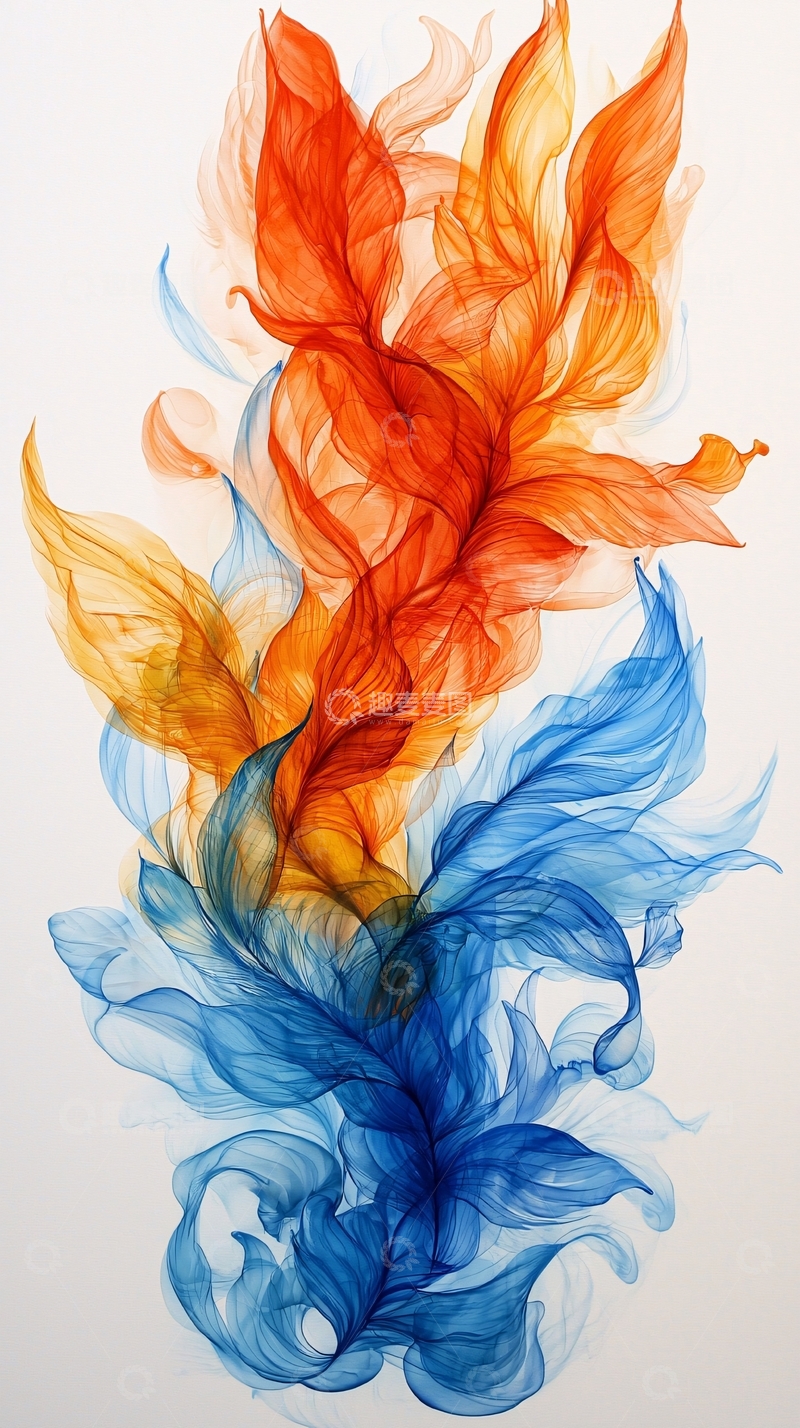 高清大图下载【趣麦麦图】抽象火焰花卉