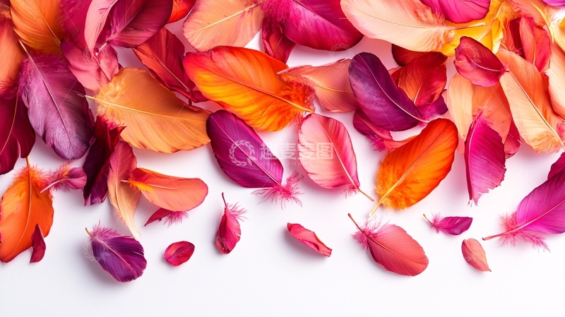 高清大图下载【趣麦麦图】彩色羽毛