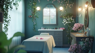 绿植环绕的幽静SPA室