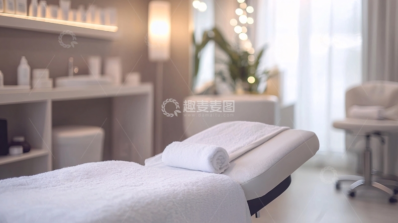 高清大图下载【趣麦麦图】美容院治疗床