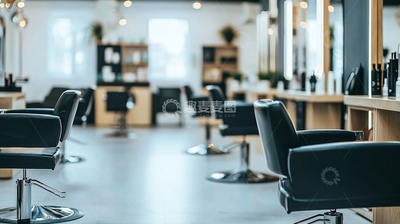 高清大图下载【趣麦麦图】现代化美发沙龙室内设计