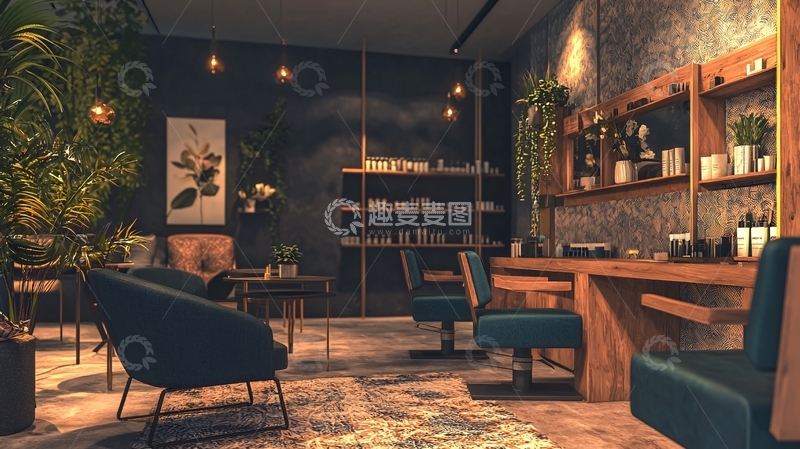 高清大图下载【趣麦麦图】暗色调奢华美容沙龙