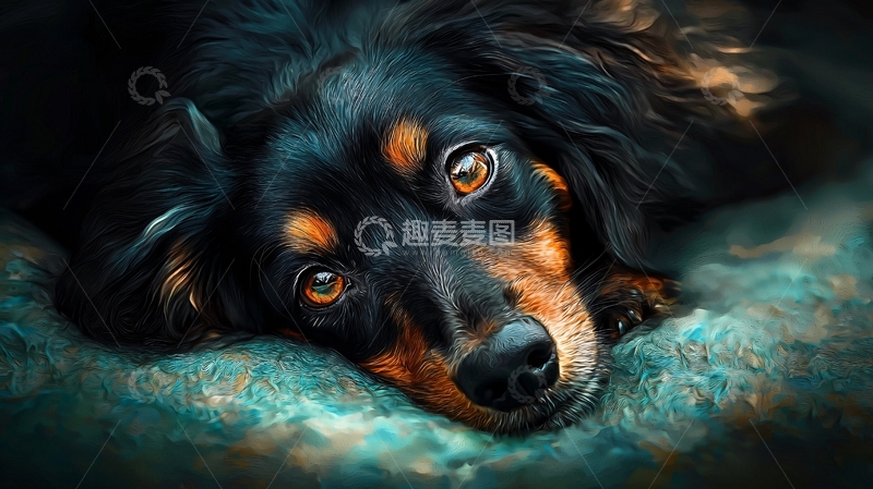 高清大图下载【趣麦麦图】黑狗