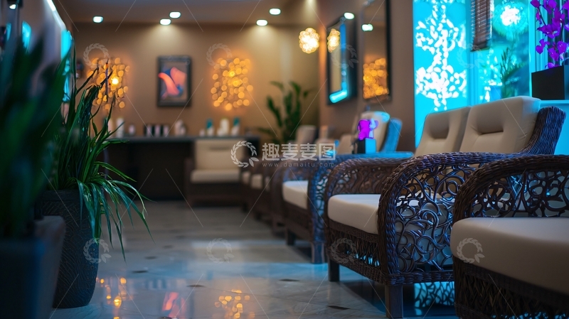 高清大图下载【趣麦麦图】高端水疗中心候客区